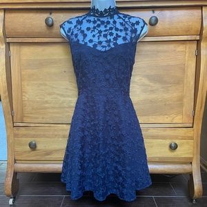 BB Dakota by Steve Madden Navy Blue Lace Dress - Size 8